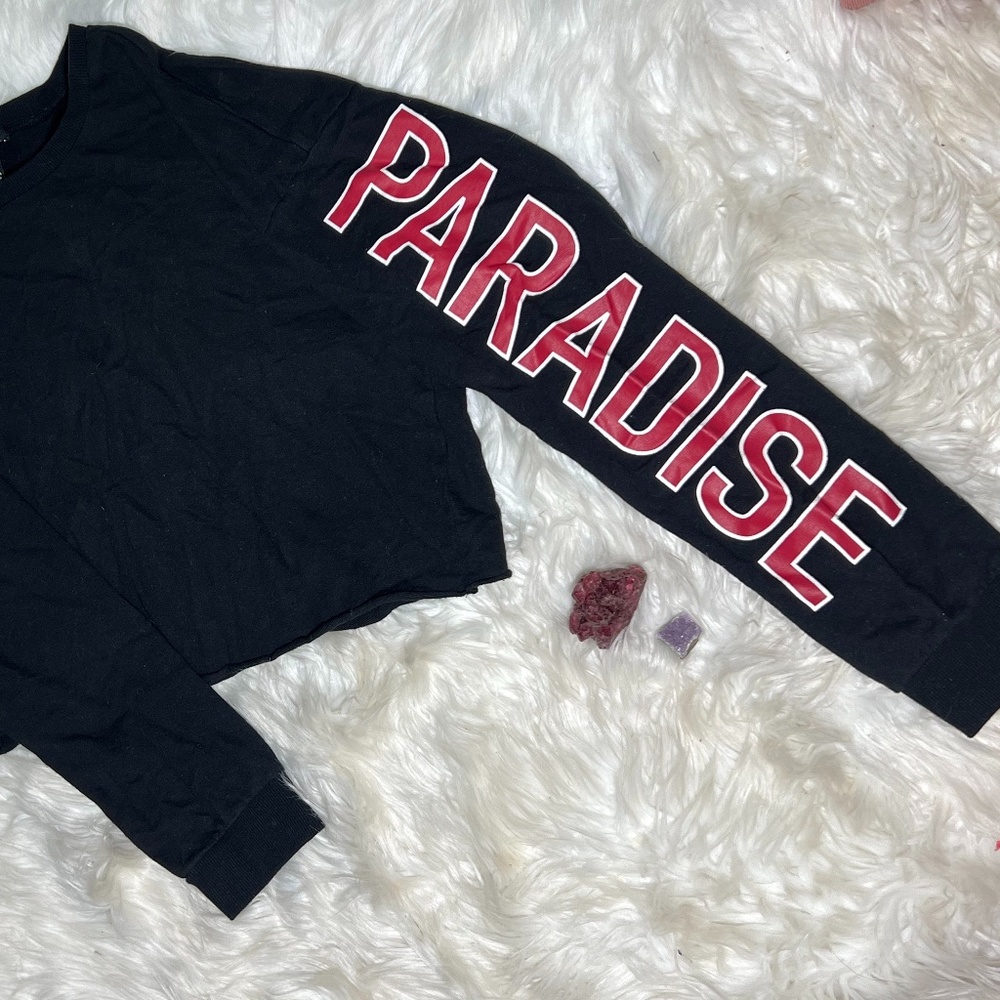 Streetwear | Paradise Logo | Long Sleeve Crop Top